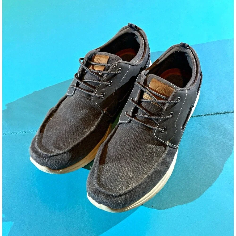 Magellan Outdoors Men's Gray Canvas Sneaker Lace-Up Memory Foam 11 EE MPN 163003